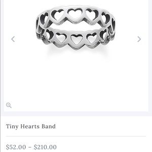 Tiny hearts band James avery ring